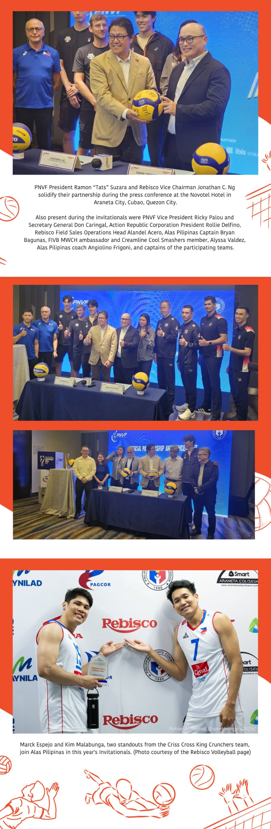 Rebisco Sponsors Men’s Volleyball World Championship; Alas Pilipinas Dominates Invitationals
