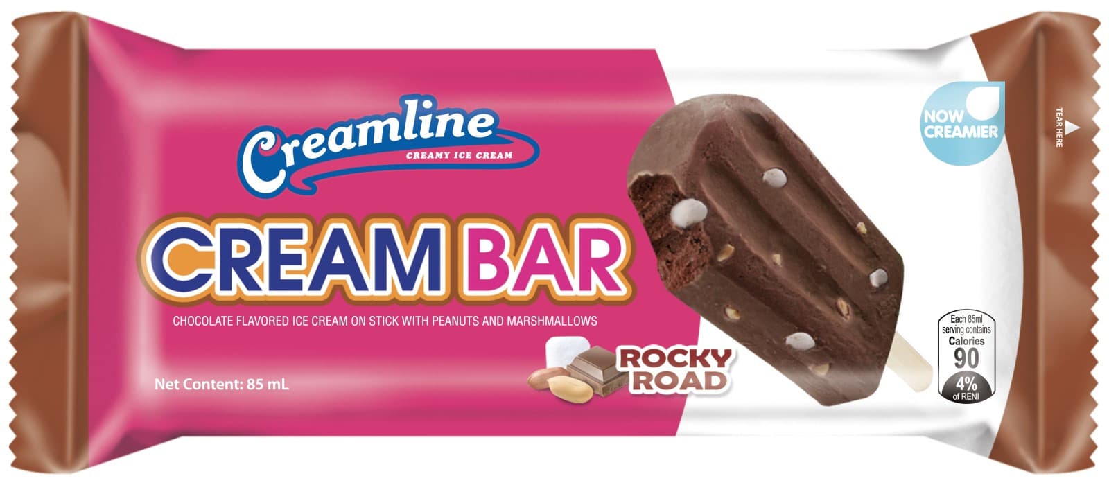 Creamline Cream Bar Rocky Road
