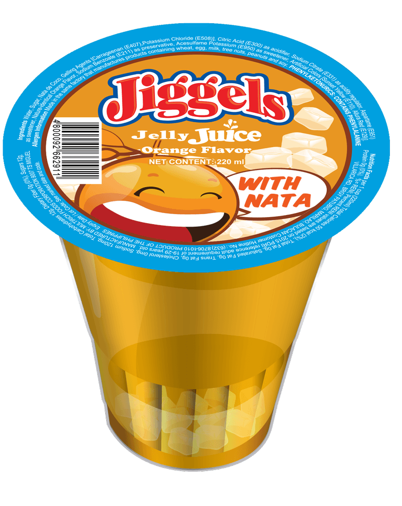 Jiggels Jelly Juice Orange Flavor w/ Nata