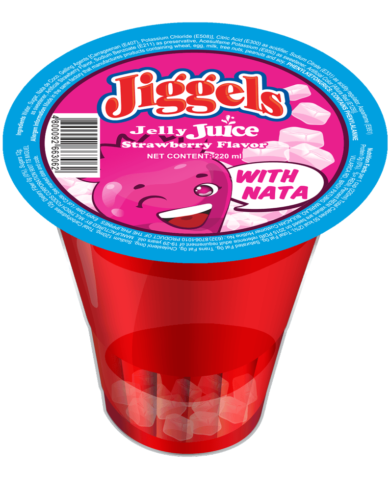 Jiggels Jelly Juice Strawberry Flavor w/ Nata