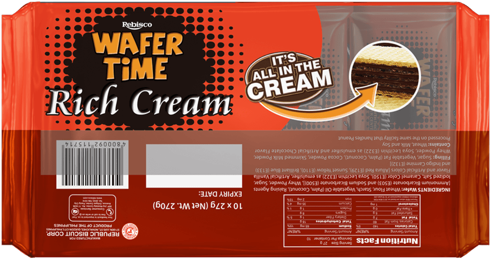 Wafertime Rich Cream Wafers Chocolate gallery image 2