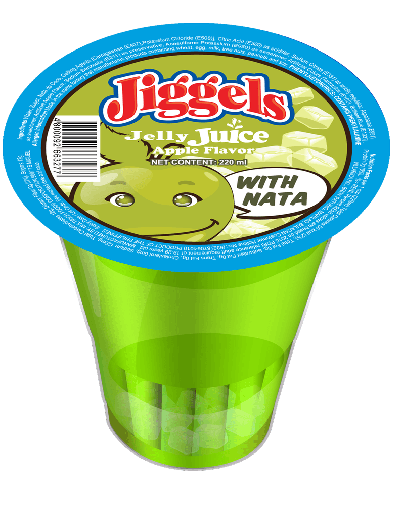 Jiggels Jelly Juice Apple Flavor w/ Nata