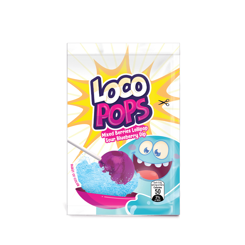 Loco Pops Mixed Berries with Sour Blueberry Dip